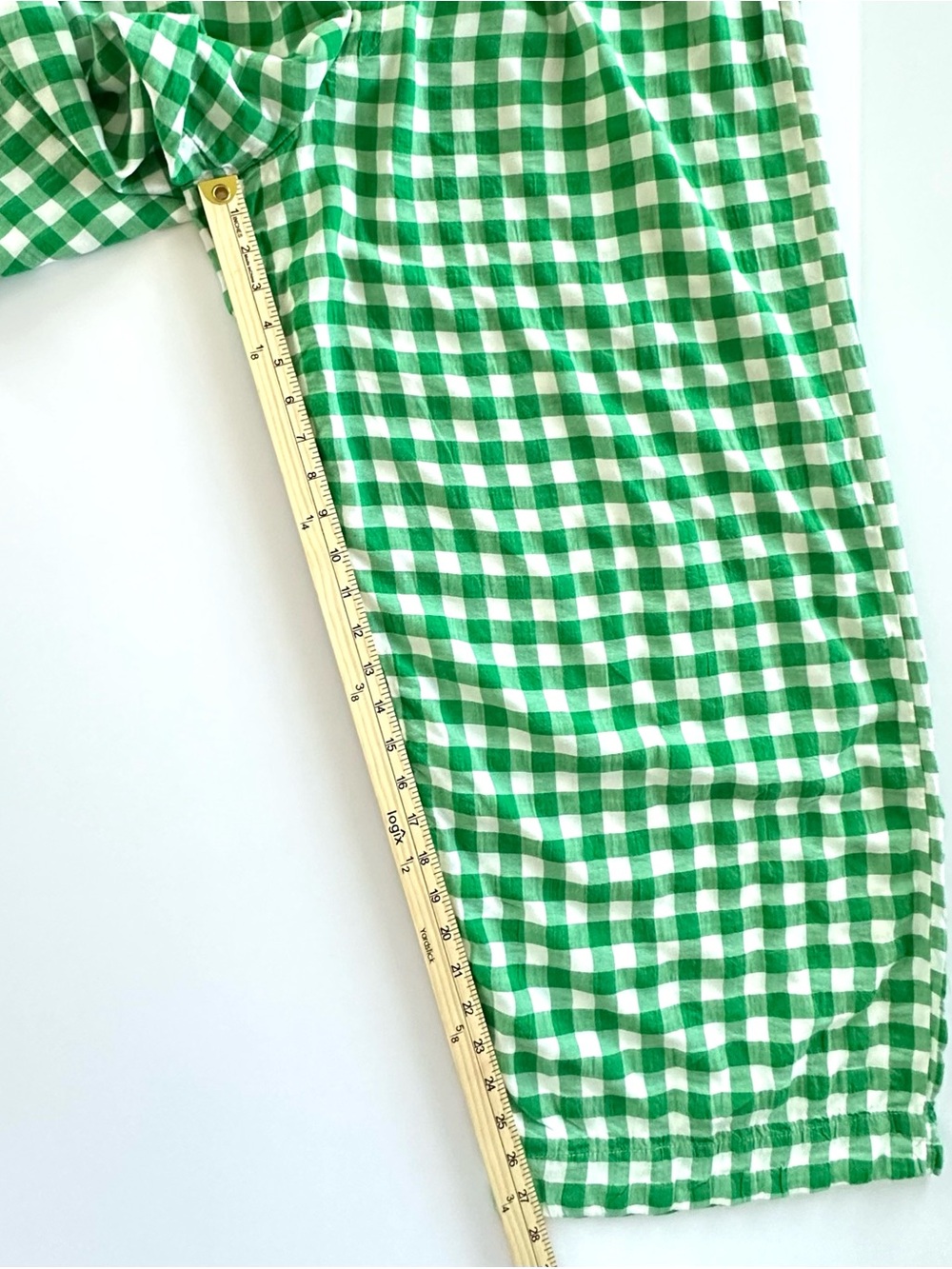 The Wren Boxer Pants by Anthropologie in  Green Gingham | XL | GUC - Picture 9 of 13